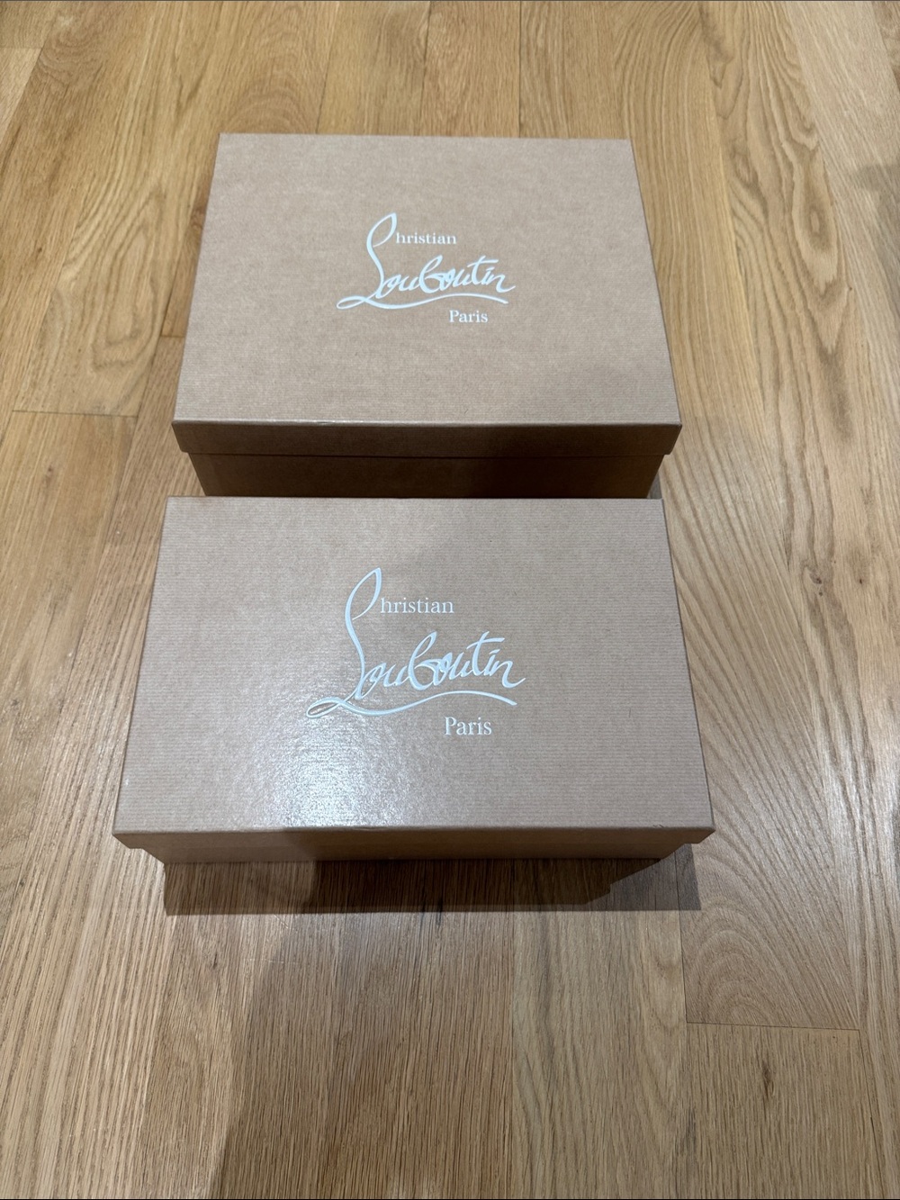 Christian Louboutin Beige Shoe Boxes!